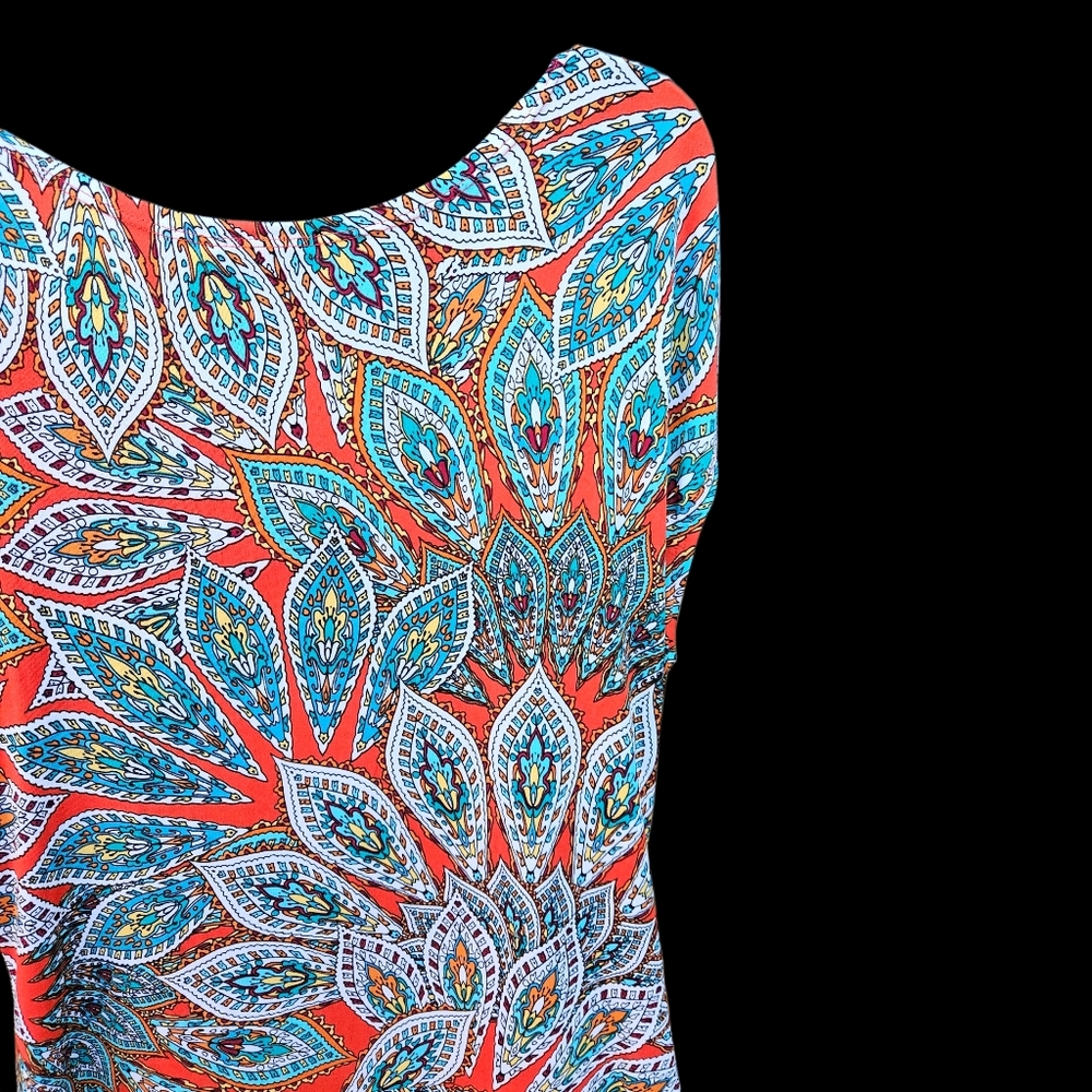 Enfocus Studio Patterned Mini Dress Women Size 14 - Picture 13 of 16